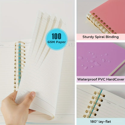 Large 300-Page Spiral Notebook with 8.5 x 11 Inch Ruled Pages and Six Hardcover Color Options