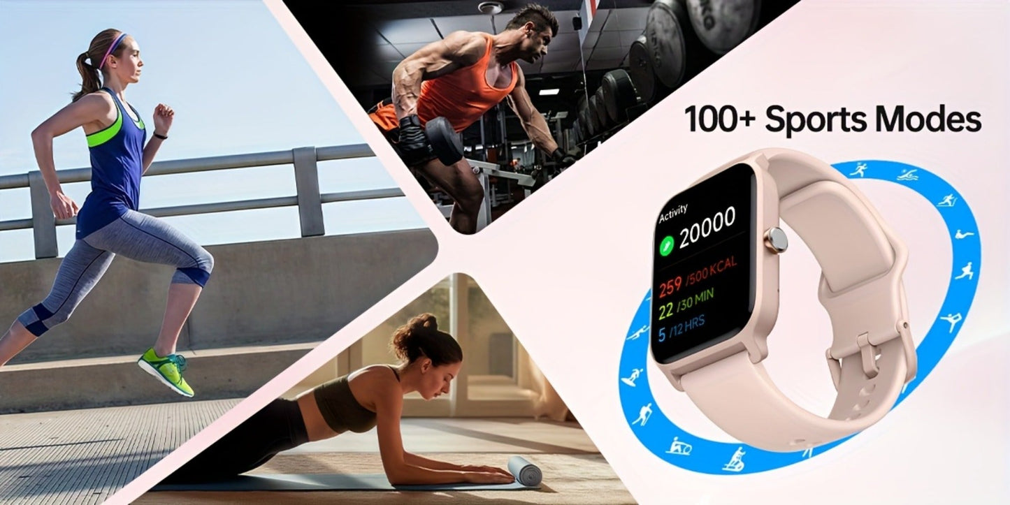 Smartwatch – with Built-in Alexa FAWEIO 1.8" HD Touch Screen, Bluetooth Calling, 100+ Sport Modes, Fitness Tracker Heart Rate Sleep…