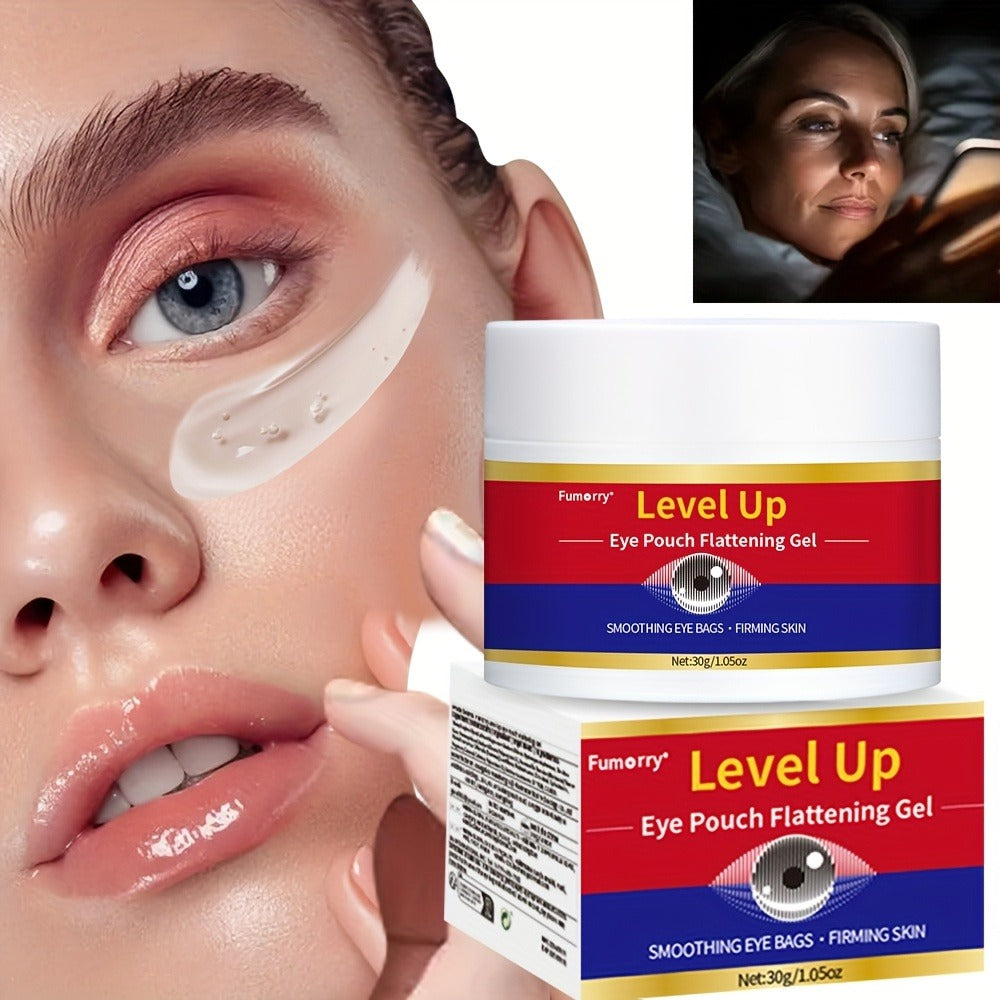 Level Up 30g Eye Cream Gel in a Wide Cosmetic Jar with Smooth Applicator-Style Container Design