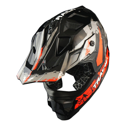 Dirt Bike Helmet Adult Motorcycle ATV Off-Road Track Style Lightweight Aerodynamic Thermoplastic Shell Removable Washable Padding Glossy UV Finish, Multiple Colors XS-XXL