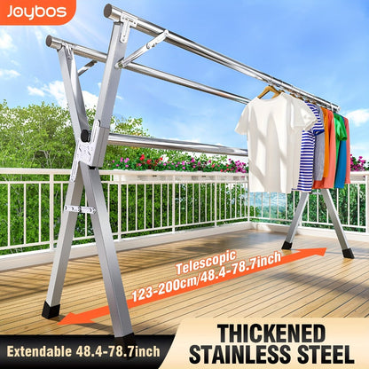 Stainless Steel Clothes Drying Rack Adjustable Retractable Foldable Indoor Outdoor Laundry Rack Heavy Duty