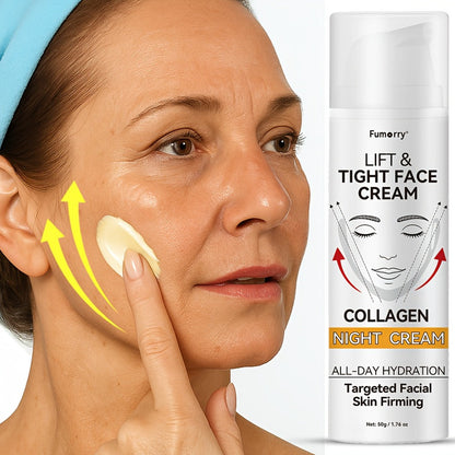 50 g Snail Mucin and Collagen Night Cream for a Daily Evening Moisturizing Facial Skin Care Routine