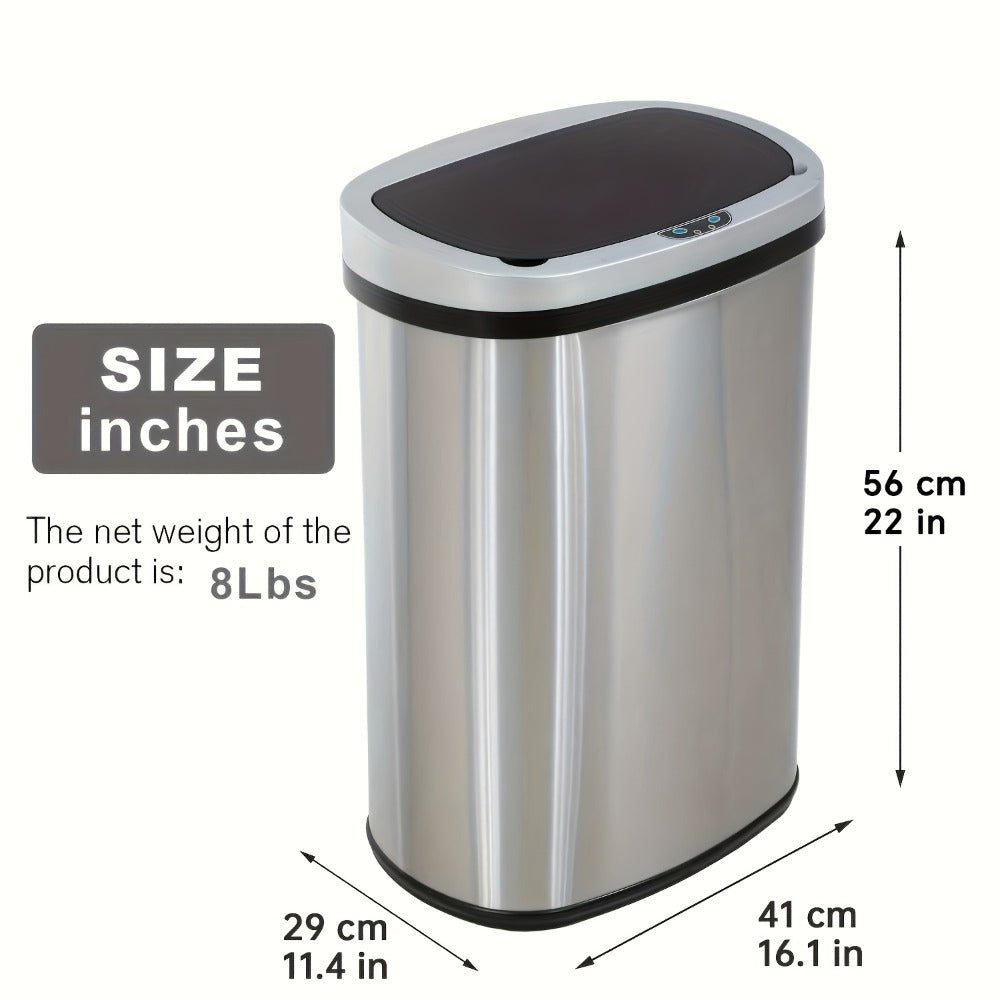 Touchless Motion Sensor Trash Can 13 Gallon 50L – Automatic Kitchen Garbage Can for Home Office Bedroom Living Room