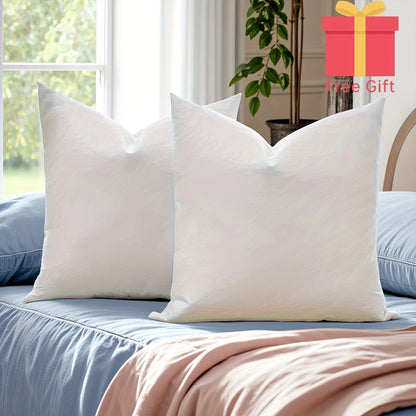 Square and Lumbar Throw Pillow Insert Set in Five Sizes with Two- or Four-Piece White Pack Options