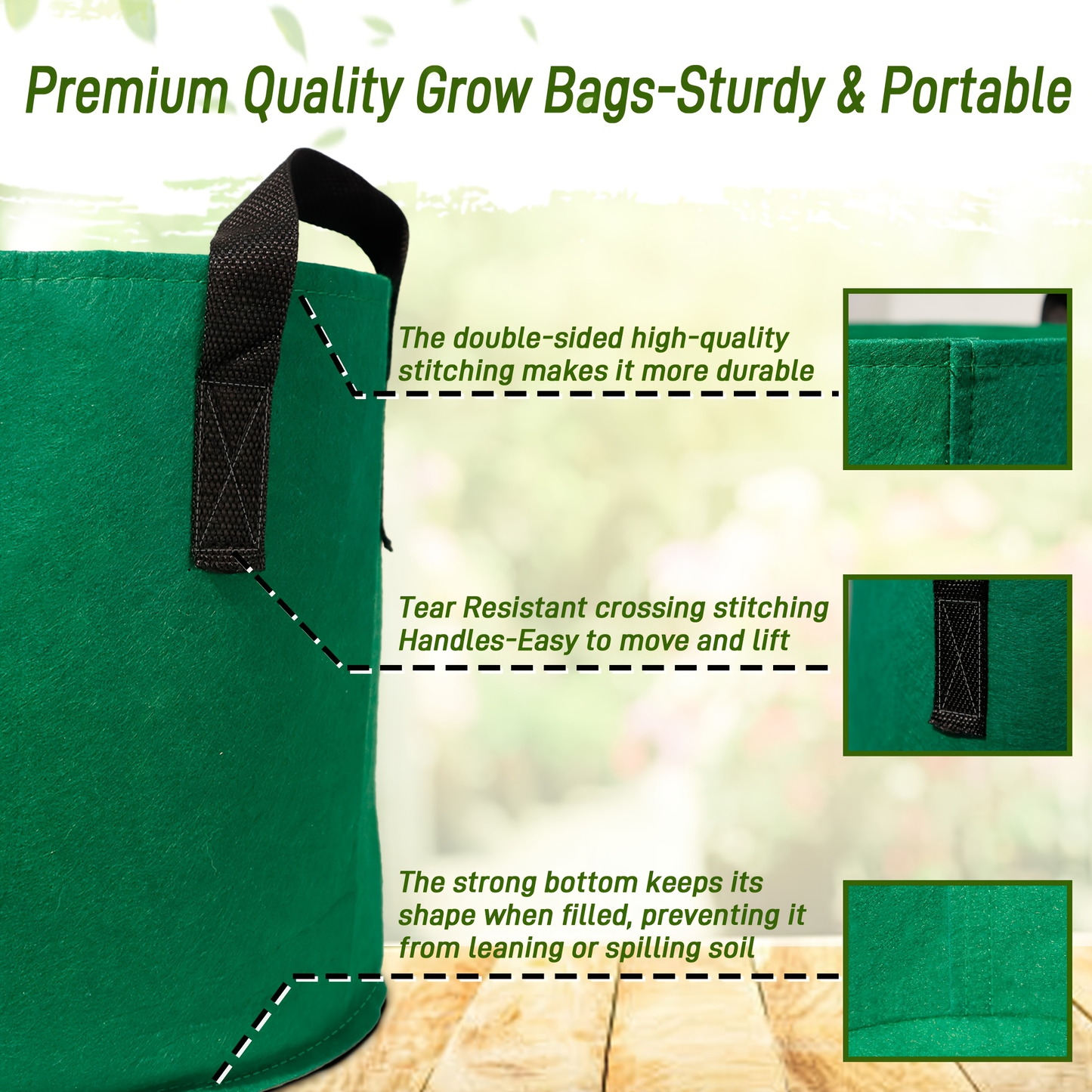 5/7/10/15 Gallon Plant Grow Bags, 7Pack Colourful Fabric Planters Plant Pots Garden Bags To Grow Vegetables With Reinforced Handles, Aeration Growing Bags For Flower Fruit