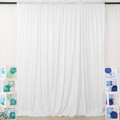 Sequin Backdrop Curtain for Party Wedding - 4x8ft Shimmering Glitter Curtain for Birthday Photo Booth Stage Decoration, Easy Hang, Multi-Color