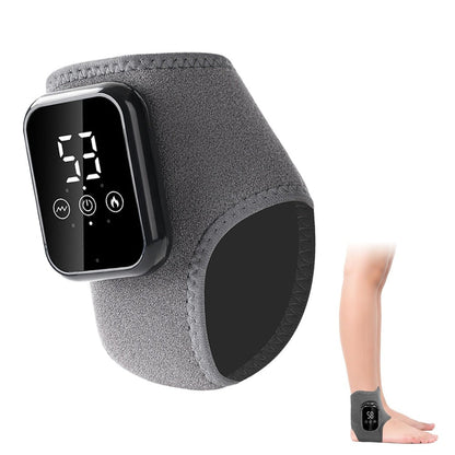 Wearable Heated Foot and Ankle Wrap with Touch Display, Five Heat Levels and One- or Two-Piece Gray Sets