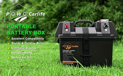 RV Battery Box Power Center Group 24-31 Smart Battery Holder with QC3.0 PD Fast Charge USB DC Ports for LiFePO4 Lithium Lead Acid Trailer Camper Van