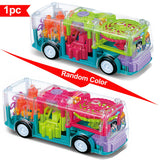 Green transparent bus