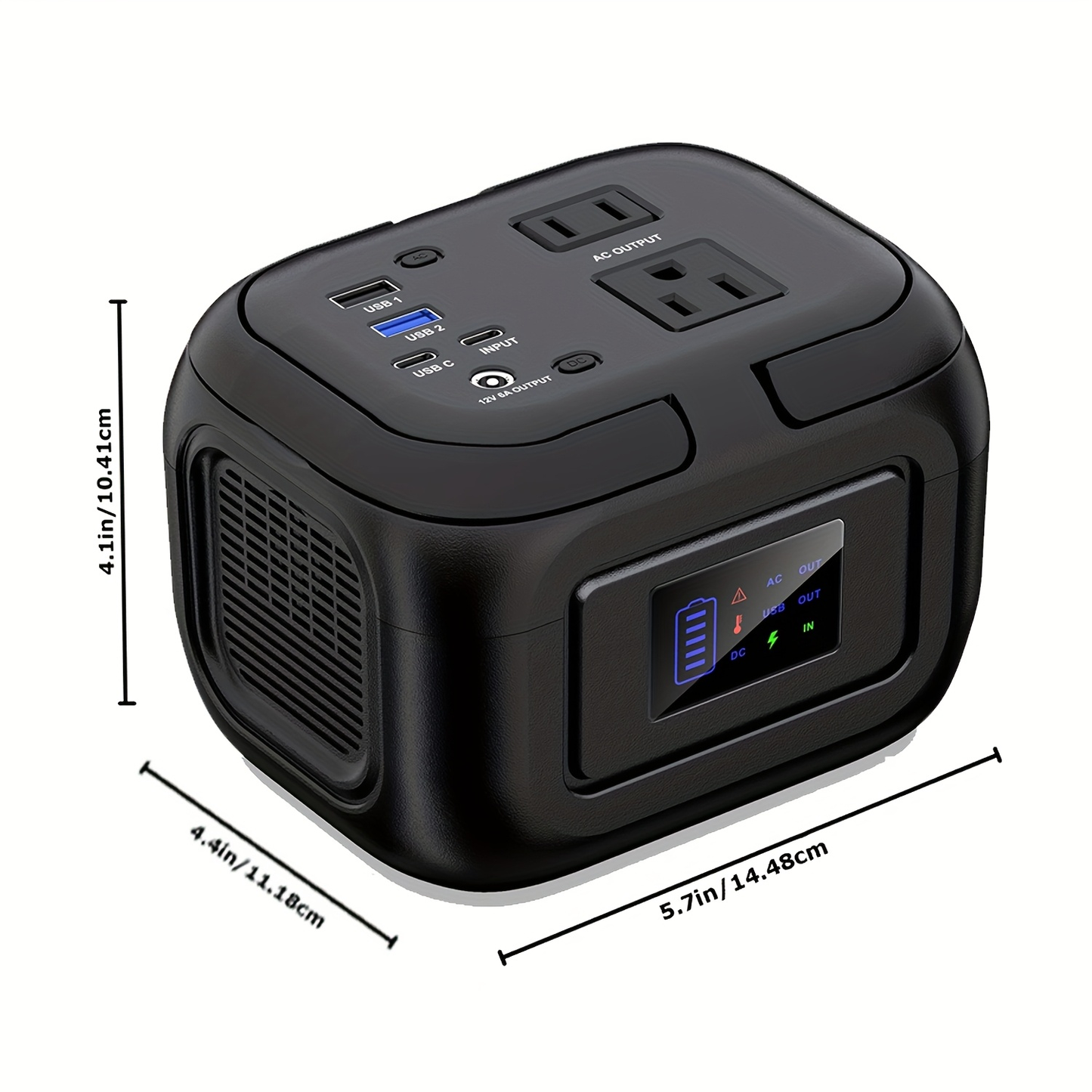 Portable Power Station 120W 97.68Wh Solar Generator with AC Outlet USB-A USB-C DC Output Battery Bank for Camping RV Home Emergency Backup