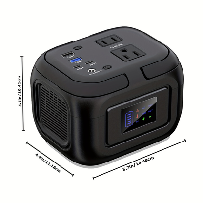 Portable Power Station 120W 97.68Wh Solar Generator with AC Outlet USB-A USB-C DC Output Battery Bank for Camping RV Home Emergency Backup