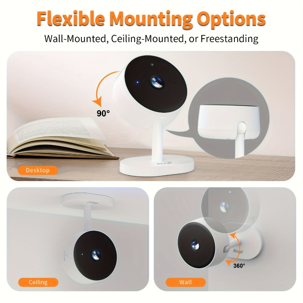 Security Camera 3MP CW1303 Card-Style Indoor Model with Dual-Band WiFi, Infrared Night Vision and Two-Way Audio
