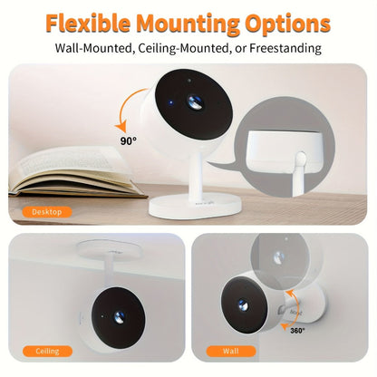 Security Camera 3MP CW1303 Card-Style Indoor Model with Dual-Band WiFi, Infrared Night Vision and Two-Way Audio