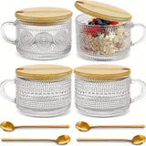 4 cups + 4 lids + 4 spoons