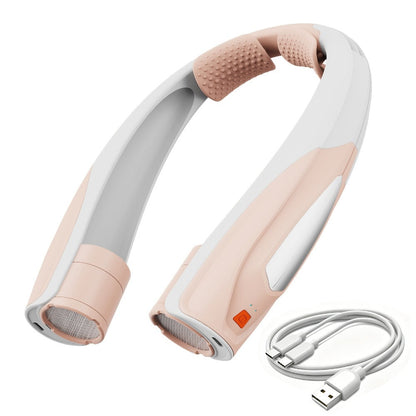 Wearable Neck Fan with Dual 3000mAh Battery Labels, Six Settings, USB-C Charging and Three Colors