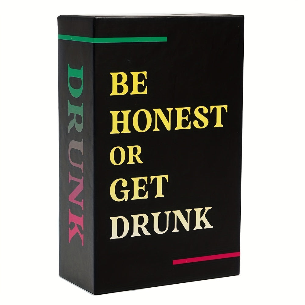 Be Honest or Get Drunk Adult Card Game with Black Box, Truth-Style Prompts and Optional Drinking-Themed Play