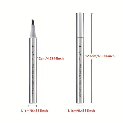 2-in-1 Eyebrow and Hairline Pen with Dense Multi-Fork Brush, Pointed Tip and Three Brown-to-Black Shades