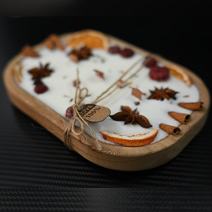 Scented Candles in Wooden Boat-Shaped Holder – Unique Refreshing Fragrances for Home, Hotel & Dining Decor, Perfect for Birthdays, Parties & Valentine's Day, Luxury Aromatherapy Gift Candle