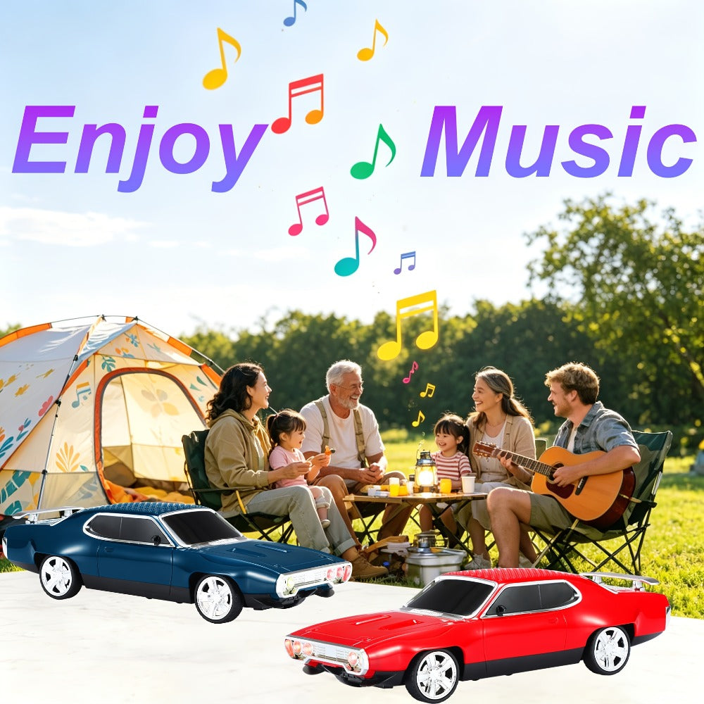 Portable Bluetooth Speaker Car-Shaped Model with TWS, USB, FM, TF, AUX and Seven Retained Color Packs