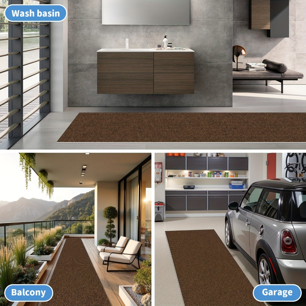 Non-Slip Runner Rug for Hallway Kitchen Stairs - Thick 4mm Long Roll Rug 23.22" Wide, Machine Washable, Multiple Sizes & Colors