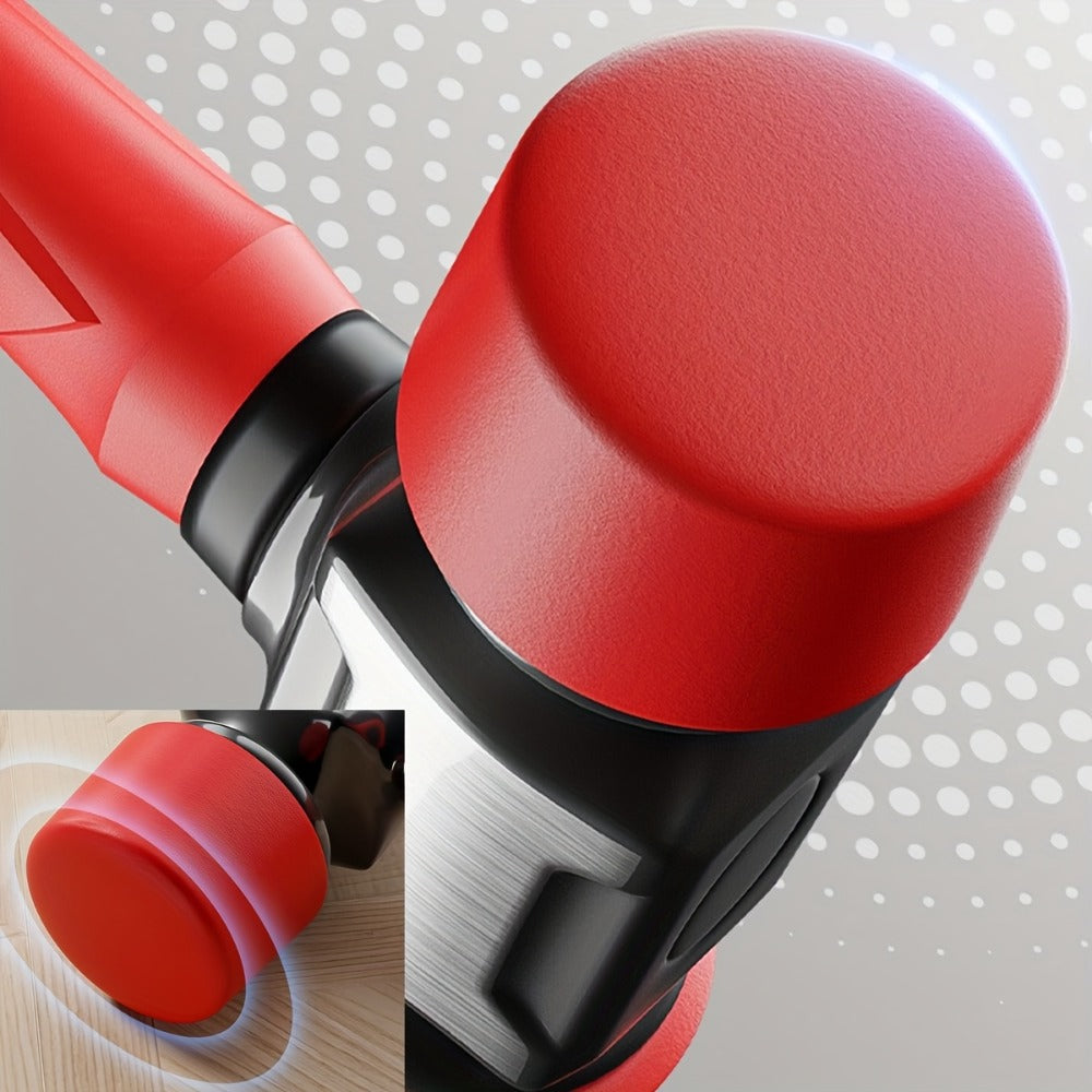 Double-Head Rubber Mallet with Red Grip and A-27 mm or B-36 mm Head Options for Flooring and Craft Work
