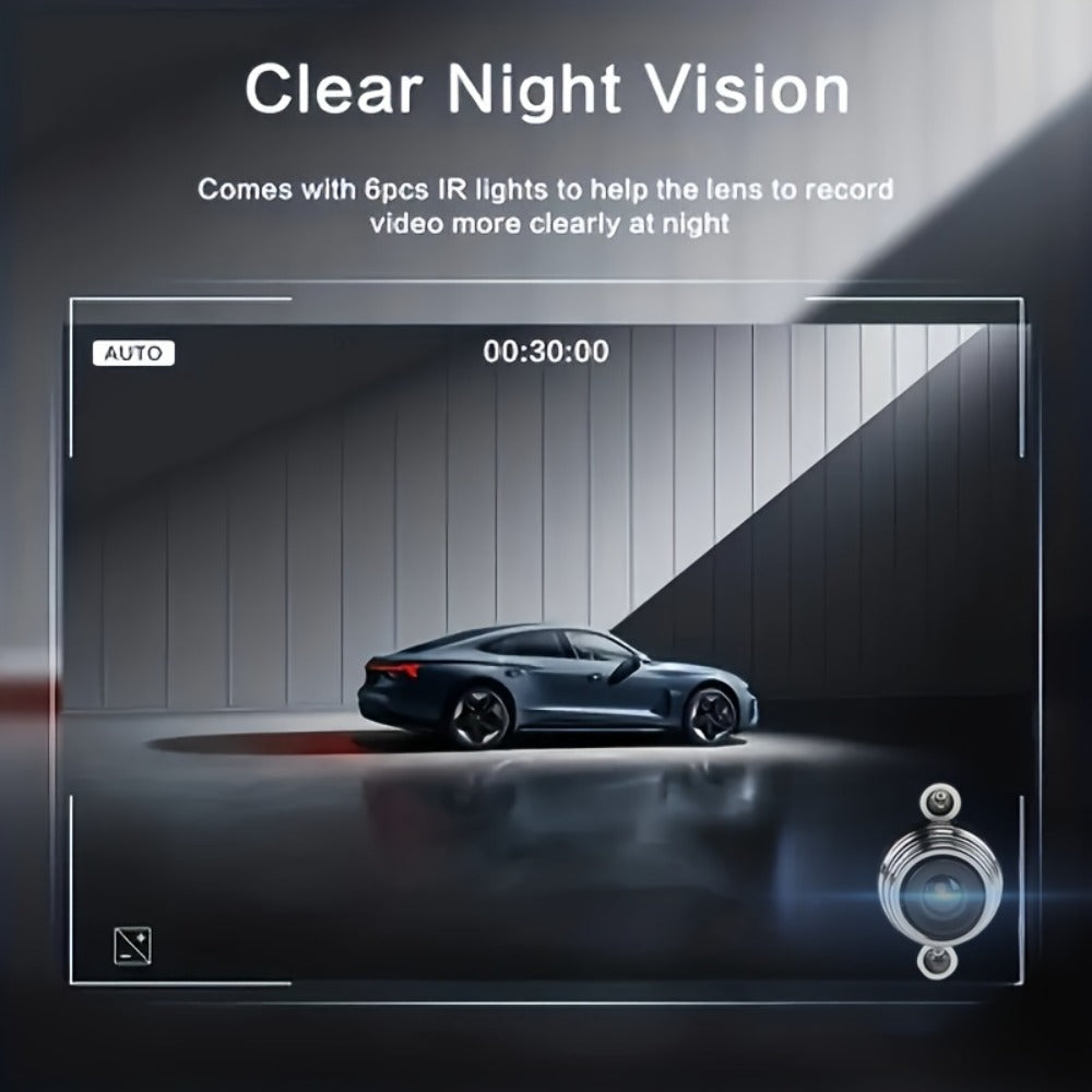 1080P Dash Cam with Night Vision & Loop Recording – 2.2" Car DVR Camera, Suction Cup Mount, Single Lens, No SD Card Required, Available in 4 Colors