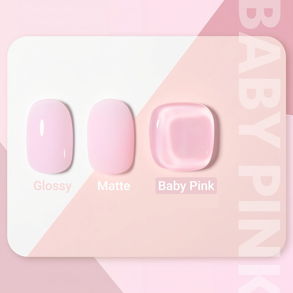 Gel Nail Polish MISS MISIDY in 16ml Baby Pink with Self-Leveling Finish and UV/LED Cure for Manicures