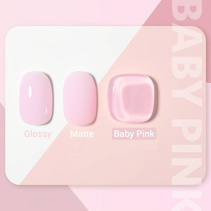 Gel Nail Polish MISS MISIDY in 16ml Baby Pink with Self-Leveling Finish and UV/LED Cure for Manicures