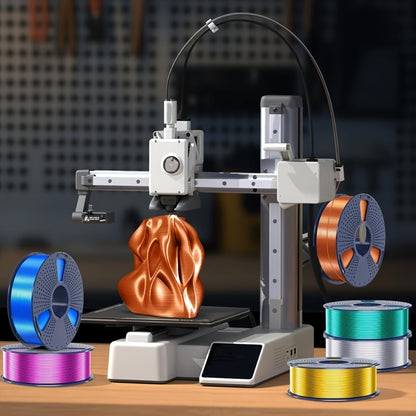 3D Printer Filament SUNLU Silk PLA+ 1.75mm 1kg Reusable Spool in Blue, Bronze, Yellow, Purple or Brass