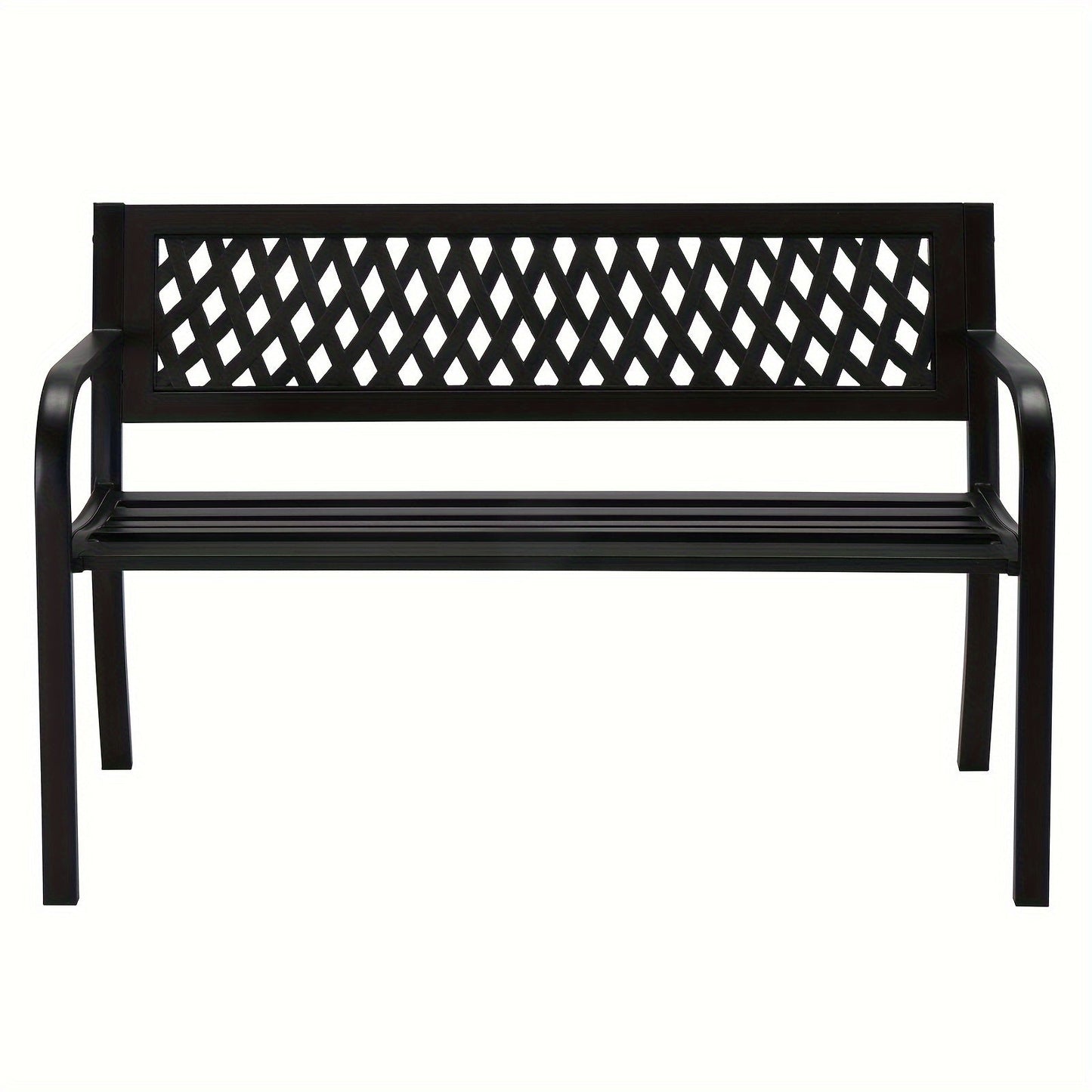 Outdoor Bench shown in the Black option