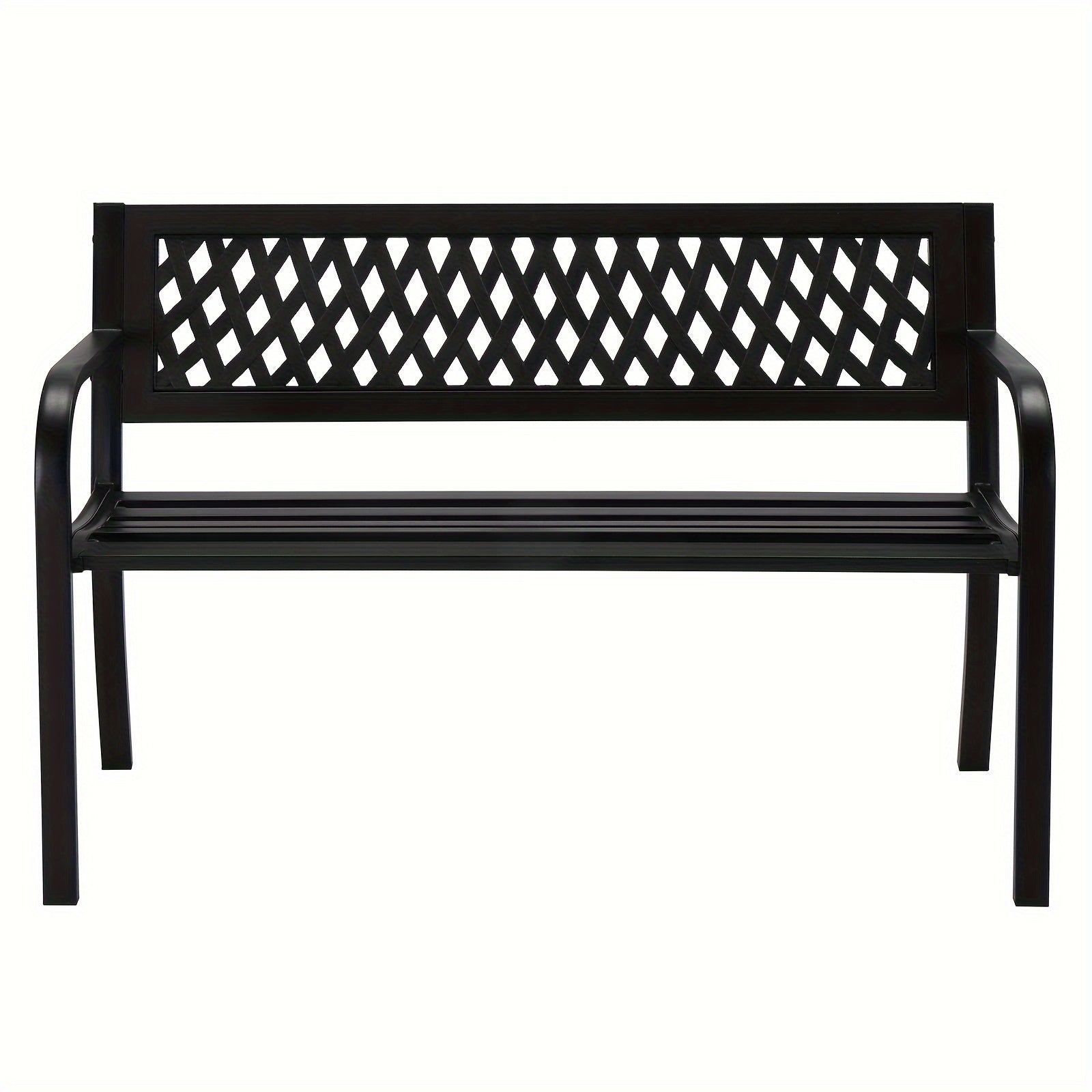 Outdoor Bench shown in the Black option