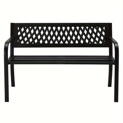 Outdoor Bench shown in the Black option