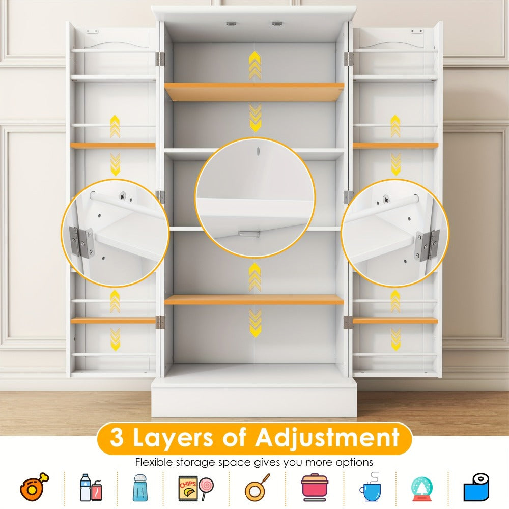 47-Inch Freestanding Bathroom Storage Cabinet with Adjustable Shelves detail image