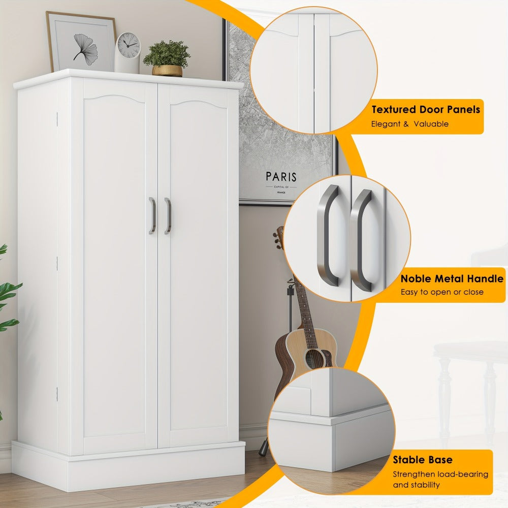 47-Inch Freestanding Bathroom Storage Cabinet with Adjustable Shelves detail image - detail view 6
