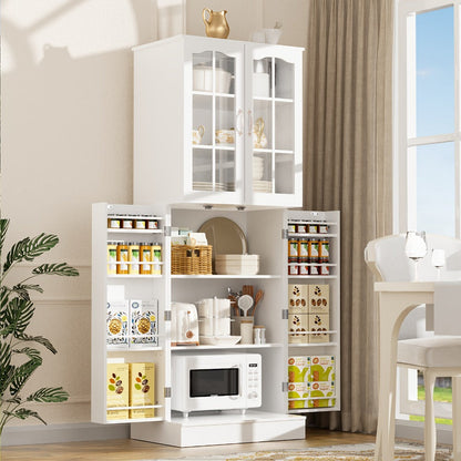 47-Inch Kitchen Storage Cabinet with Storage Drawers and Adjustable Shelves detail image - detail view 7