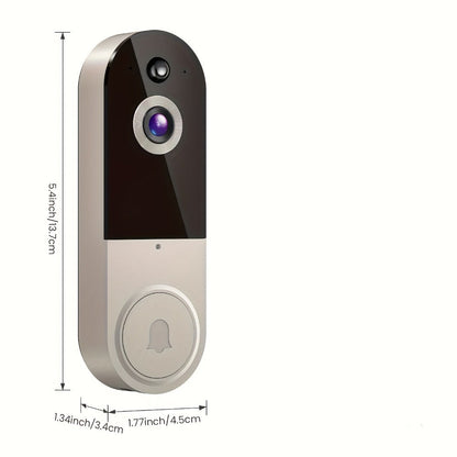 166° Ultra Wide Angle Smart Doorbell Camera 2K HD Wireless WiFi, AI Human Detection, Two-Way Audio