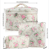 3 pieces of pink and white flowers