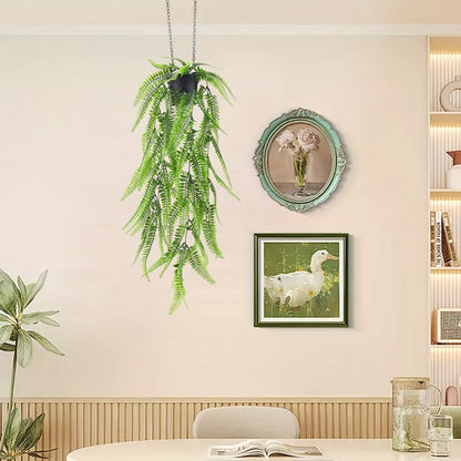 Hanging Artificial Greenery Vines, Four-Piece Mixed Pack with Boston Fern, Eucalyptus and Trailing Styles