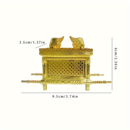 Ark of the Covenant Tabletop Figurine in Medium or Large Sizes with One- or Two-Piece Gold-Tone Options
