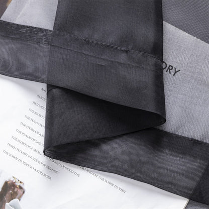 Two-Panel Solid Sheer Curtains with Rod-Pocket Header, Seven Colors and Four Size Configurations