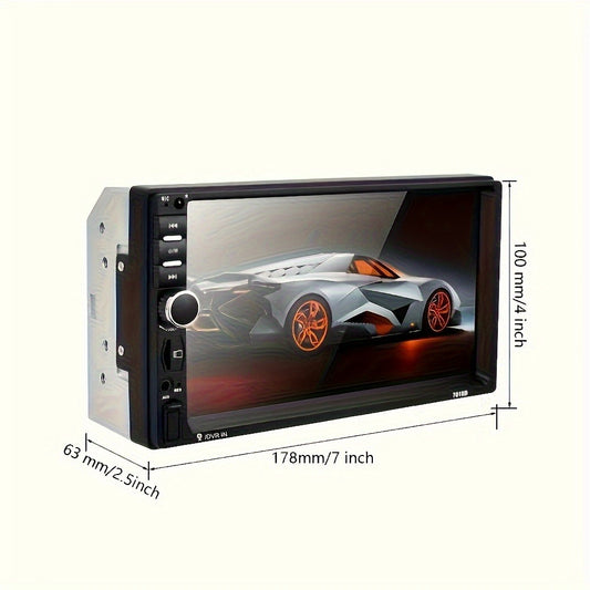 Double Din Car Stereo 7 Inch Touchscreen - CAMECHO MP5 Player with Wireless FM, Mirror Link, USB/SD/AUX, Backup Camera Input, Universal Fit Head Unit
