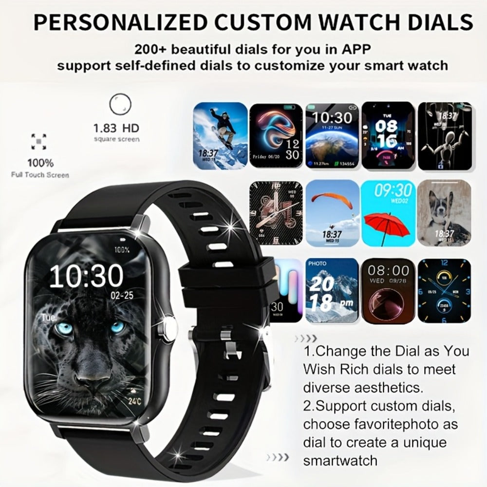 Smartwatch 1.83 Inch with GPS Navigation, Calling, Multi-Sport Modes and Dual TPU Straps for Outdoors