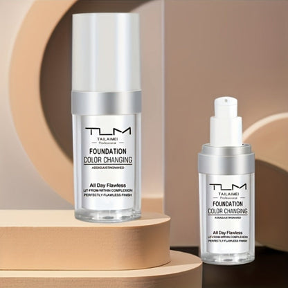 TLM Color Shifting Foundation BB Cream 3 Pack - Temperature Adaptive Skin Tone Matching Base Makeup Buildable Coverage Lightweight Flawless Finish All Skin Types Women Gift Set