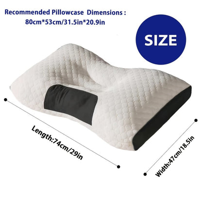 Neck Pillow for Sleeping Set of 2 Ergonomic Cervical Support Pillow Soft Adjustable Contour Design Washable Cover Premium Filling for Side Back Stomach Sleepers