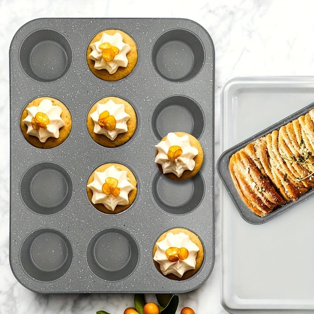 Mixed-Color Bakeware Set with 2–18 Pieces, Cake and Muffin Pans, Trays, Racks and Tools Pictured