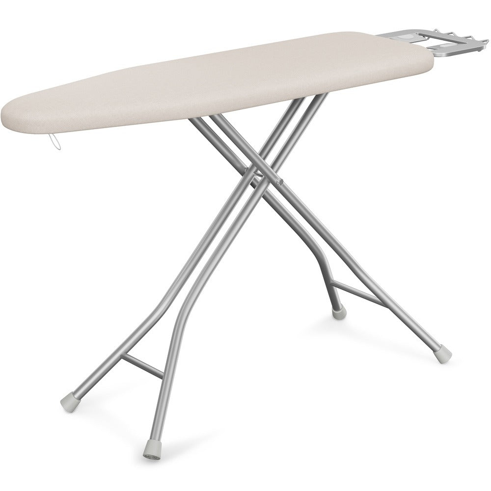 Ironing Board Full Size Adjustable Height Foldable Iron Board with 4-Leg Stand 4-Layer Thick Pad Iron Rest Safety Lock for Home Dorm Laundry Room