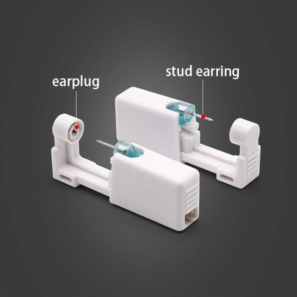 Ear Piercing Kit – 8 PCS Disposable Self Piercing Gun with 316 Stainless Steel Earrings, Safe & Easy Home Ear Piercing Tool for Family & Party Use