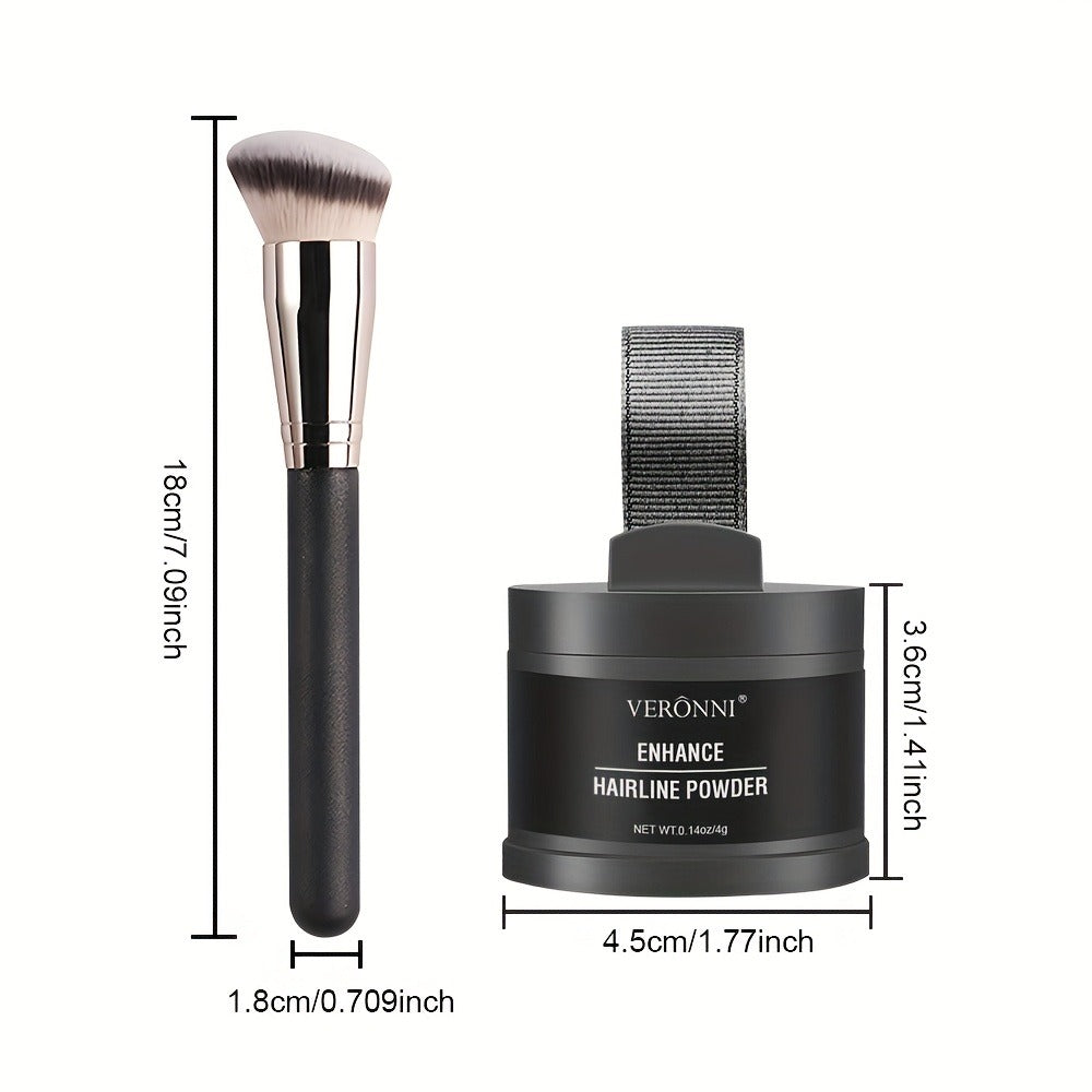 Hairline Shadow Powder Kit with Brush — Waterproof Hairline Concealer & Hair Root Touch Up Powder | Instant Fuller-Looking Hairline | 6 Shades for Women & Men All Hair Types