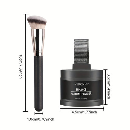 Hairline Shadow Powder Kit with Brush — Waterproof Hairline Concealer & Hair Root Touch Up Powder | Instant Fuller-Looking Hairline | 6 Shades for Women & Men All Hair Types