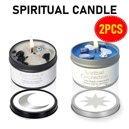 3oz Decorative Tin Candle or Two-Piece Crystal and Guidance Card Set with Multiple Label Pairings